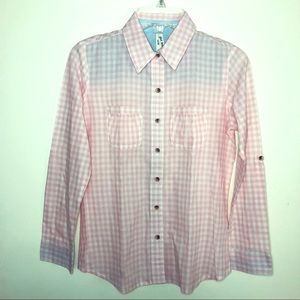 Girl Krazy Checkered Button Down Long Sleeves